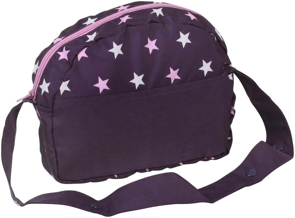 Puppen Wickeltasche CHIC2000 "Jeans Grey", lila (stars lila), Puppenausstattungen, KinderB:29cm H:22cm T:9cm, Polyester, B:29cm H:22cm T:9cm