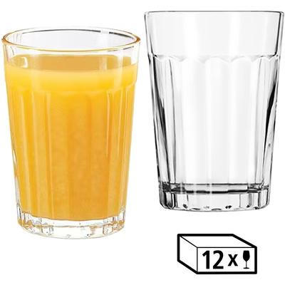 Gläser-Set LIBBEY "Rocks Glas -PANELED TUMBLERS- 207 ml, Ø: 7,5 cm, H: 10,5 cm, 12er Set", transparent, H:10,50cm Ø:7,50cm, Glas, Trinkgefäße, hochwertig verarbeitet, im modernen Design Image