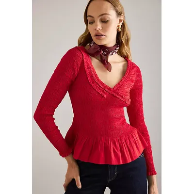 Damson Madder Suri Shirred Blouse