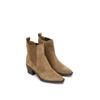 Westernstiefelette MARC O'POLO "LUNA", Damen, Gr. 40, braun (hellbraun), Veloursleder, unifarben, modisch, Schuhe, Chelseaboots, Blockabsatz, mit Reißverschluss und Elastikeinsätze