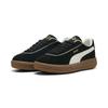 Sneaker PUMA "PUMA Club Klassika Sneakers aus Wildleder Damen", Gr. 36, schwarz-weiß (schwarz warm weiß), Obermaterial: Textil, Kuhleder, Synthetik; Futter: Textil, Synthetik; Innensohle: Textil; Laufsohle: Gummi, Schuhe