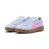 Sneaker PUMA "PUMA Club Klassika Sneakers aus Wildleder Damen", Gr. 40, haute tropic pink pixel gold blau, Obermaterial: Textil, Kuhleder, Synthetik; Futter: Textil, Synthetik; Innensohle: Textil; Laufsohle: Gummi, Schuhe