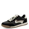 Sneaker TAMARIS, Damen, Gr. 42, schwarz, Textil, Leder, Lederimitat, unifarben mit Farbeinsätzen, sportlich, Schuhe, Freizeitschuh, Halbschuh, Schnürschuh, weich gepolsterter Schaftrand, Topseller