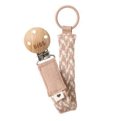 Bibs Fopspeenketting Braided Blush/Ivory 1 St Zange Image