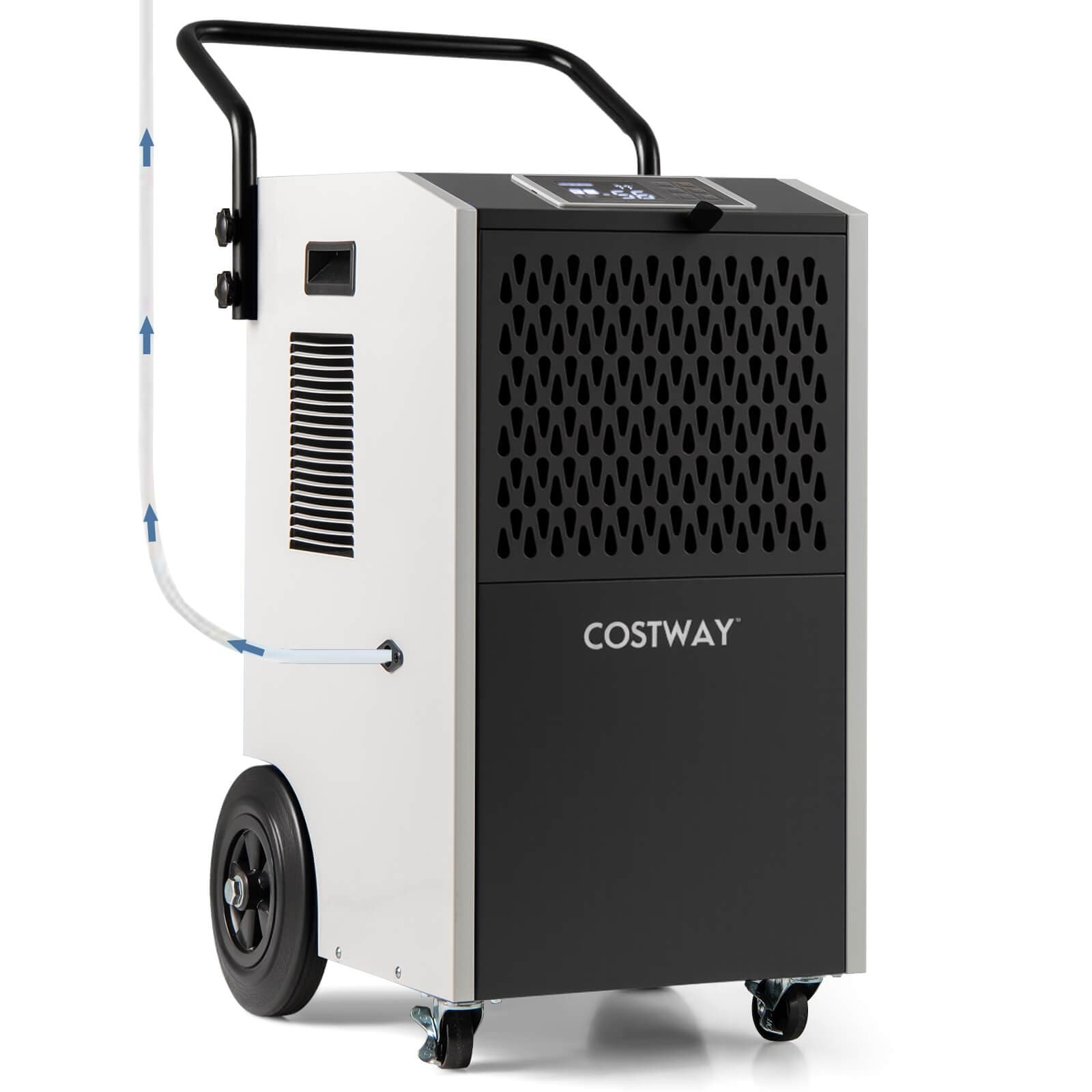 Costway 154 Pints Commercial Dehumidifier with Pump Drain Hoses for - See Details