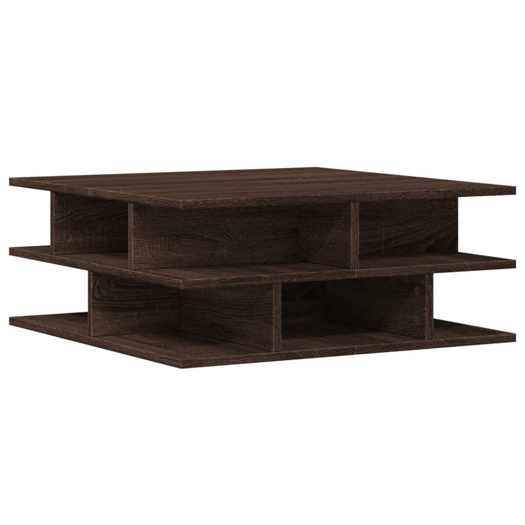 vidaXL Couchtisch Braun Eichen-Optik 70x70x29 cm Holzwerkstoff Image