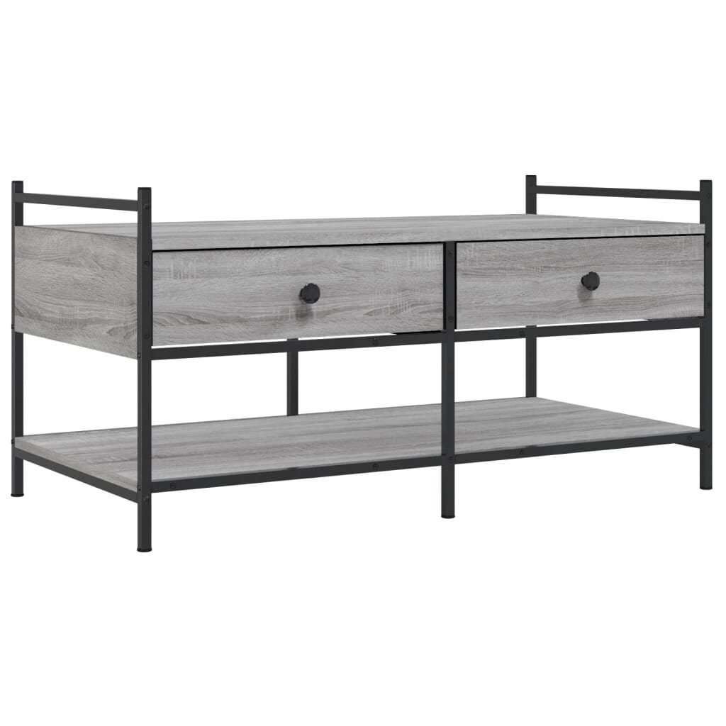 vidaXL Couchtisch Grau Sonoma 99x50x50 cm Holzwerkstoff Image