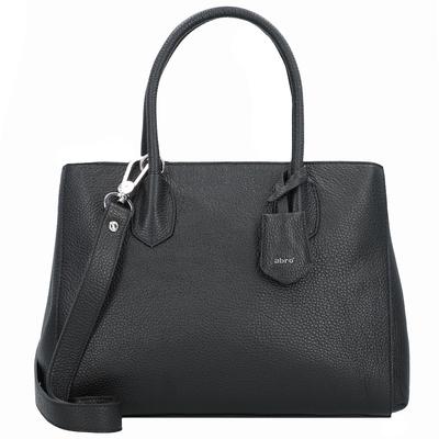 abro Adria Handtasche Leder 35 cm Laptopfach black-nickel Schwarz Damen Image