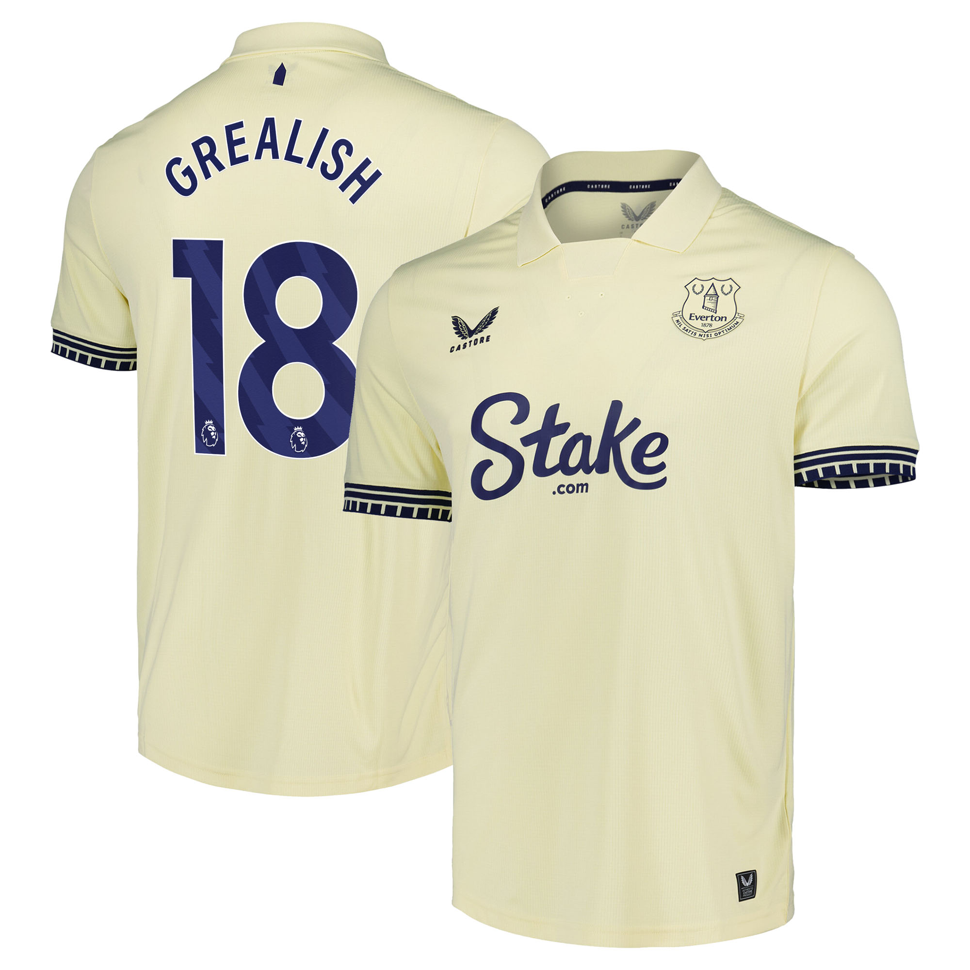 Everton Castore Pro Auswärtstrikot 2025-26 mit Aufdruck Grealish 18 Image