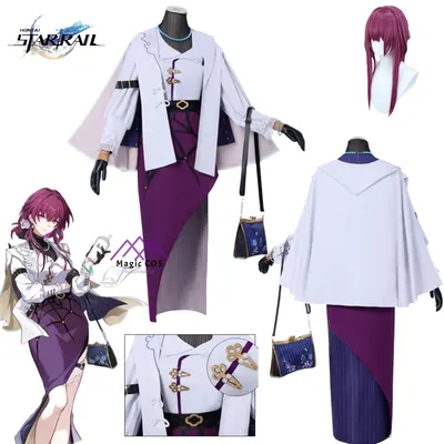 Spiel Honkai: Star Rail Cosplay Anime Kafka Good Me Cobranded Kostüm Rollenspiel Modekleid mit Tasche für Frauen Halloween Party Image
