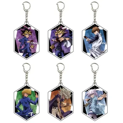 Anime Yu-Gi-Oh! Duel Monsters Schlüsselanhänger Spiel Yu Gi Oh YuGiOh Yugi Muto Seto Kaiba Katsuya Ryou Bakura Schlüsselanhänger Anhänger als Geschenk Image