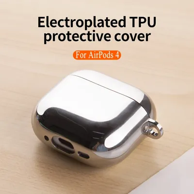 Für AirPods 4 Fall Galvani Silber TPU Kopfhörer Fällen Für Apple AirPods 4 4th Gen Abdeckung Überzug Funda Für AirPods4 Shell Image