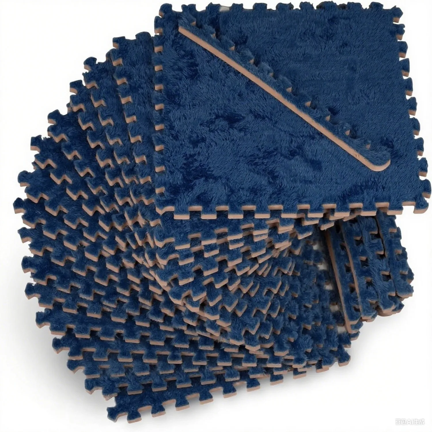 10/20 Stück dicke Plüschschaum-Baby-Fußmatten, weiche und rutschfeste Puzzle-Baby-Spielmatten, geeignet für Heimdekorationsteppiche