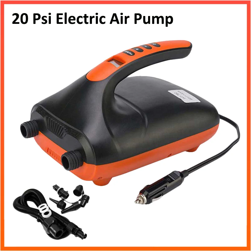 Max 20PSI Gonfiabile Pompa di Aria Elettrica Ad Alta Velocità A Doppio Stadio Per Esterno Paddle Board Materasso Gonfiabile SUP Paddleboard Gonfiabile Parti