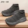 Neue große gestrickte Paar Freizeit schuhe Outdoor leichte Sportschuhe Lauf Fitness Schuhe High Top Socken Schuhe 35-36