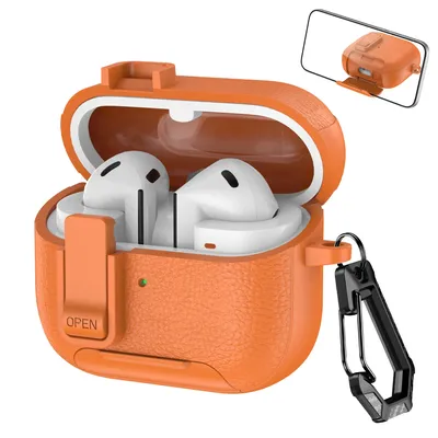 2025 Neu für Samsung Galaxy Buds 3/3Pro Hülle mit Telefonständer Sicherheitsschloss Leder Schutzhülle für Samsung Galaxy Buds 3 Hülle Image