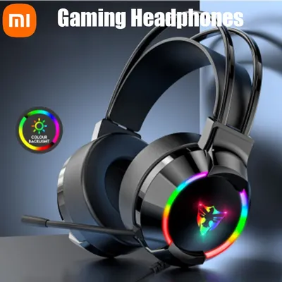 Xiaomi Wired Gaming Kopfhörer Spiel Headset Noise Cancelling Kopfhörer mit Mikrofon Lautstärkeregler für PS4 Play Station NEU Image