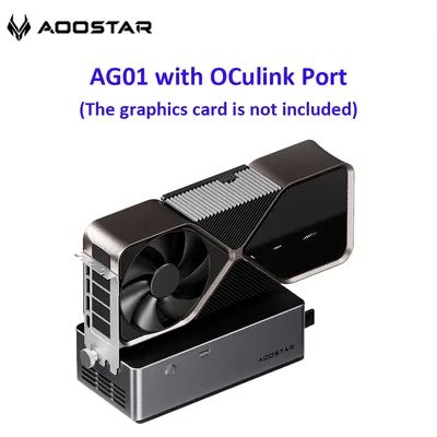 AOOSTAR AG01 EGPU-Dock mit OCulink-Anschluss, integriertes 800-W-Netzteil, externe Grafikkarte, unterstützt TGX Hot-Swap, PCIe 4.0 x4 Image