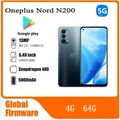 Oppo Oneplus Nord N200 5G 4G 64G SmartPhone Qualcomm Snapdragon 480 Capacità della batteria 5000mAh 13MP Fotocamera a schermo intero telefono usato