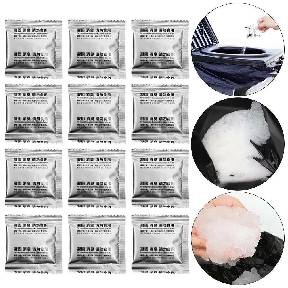 12Pcs Eco Saugfähigen Gel Flüssigkeit Abfall Gelling Desodorierende Pulver Notfall Wc Abfall Behandlung Poo Gel Tragbare Wc Pulver Image