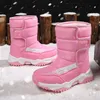 2025 Winter Kinder Stiefel Prinzessin Elegante Mädchen Schuhe Wasserdicht Mädchen Jungen Schnee Stiefel Kinder Warme Hohe Qualität Plüsch Stiefel