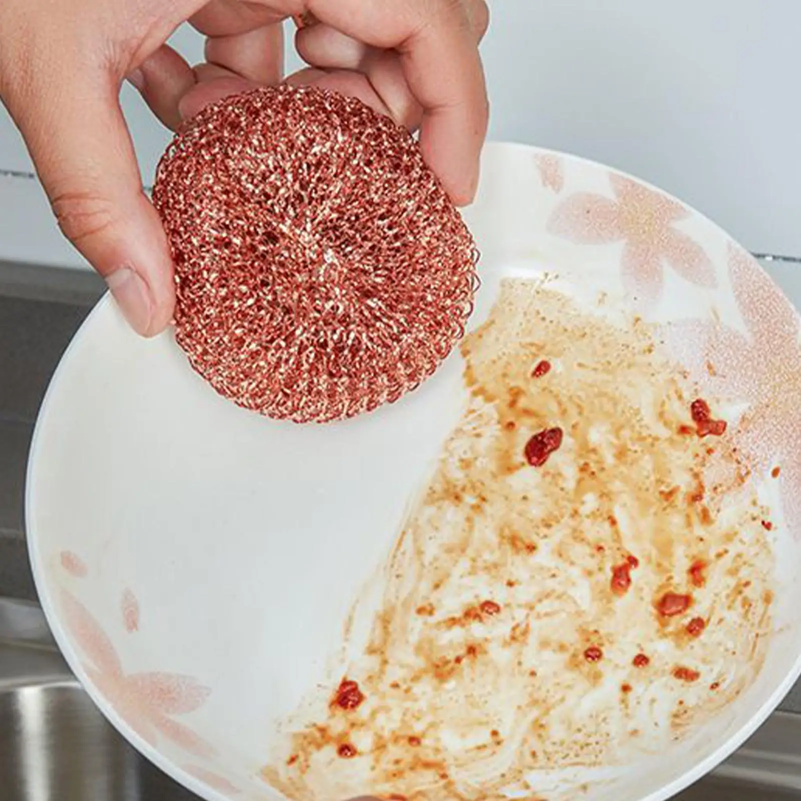 Brosse à vaisselle, brosse de nettoyage de vaisselle, tampons à récurer de cuisine, 2 pièces, épurateurs de Pot en fil de cuivre, fournitures de nettoyage, éponge à vaisselle