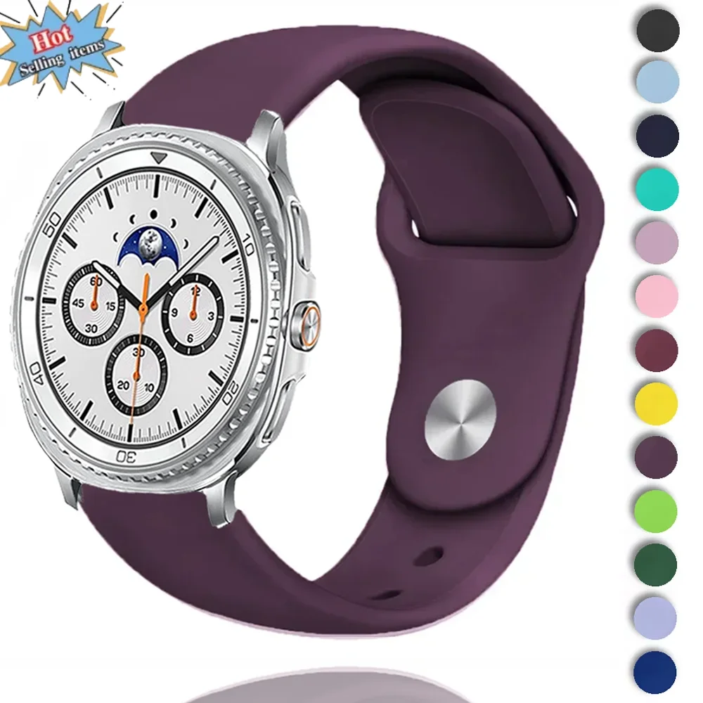 Sport-Silikonarmband für Samsung Galaxy Watch 8-7 Ultra 47 mm Armband für Samsung Galaxy Watch 8 44 mm 40 mm 8 Classic 46 m Image