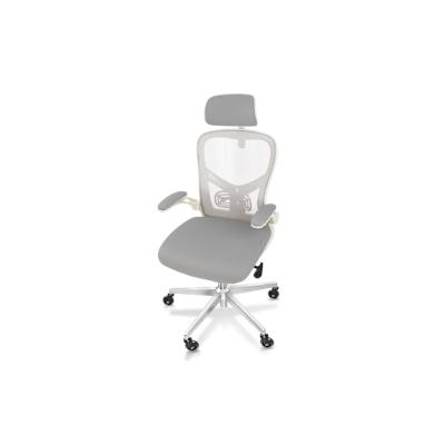 CLOUVOU SmartSeat, ergonomischer Bürostuhl, Rückenlehne mit Mesh Bezug, FlipUp-Armlehnen, 3D-Kopfstütze, BladeWheels Image