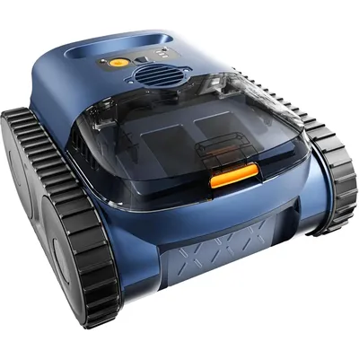 Cordless Robotic Pool Vacuum, Pool Cleaner with Track Drive & Sonar Navigation, 180W Brushless Motor, Wall & Waterline Climbing,