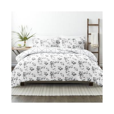 Home Collection Ultra Soft Edgy Flowers 3Pc Reversible Duvet Set