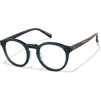 Zenni Kids Round Glasses Green Plastic Full Rim Frame