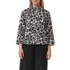 Sweatshirt S.OLIVER BLACK LABEL, Damen, Gr. 34, schwarz leo, Sweatware, Obermaterial: 49% Modal, 45% Polyester, 6% Elasthan, animal-print, bedruckt, casual, relaxed fit taillenbedeckt, ohne Ausschnitt, Langarm, Sweatshirts, mit All-Over Print
