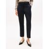 Anzughose TOMMY HILFIGER "TIMELESS WOOL SLIM STRT PANT", Damen, Gr. 46, N-Gr, schwarz, Web, Obermaterial: 54% Polyester, 44% Wolle, 2% Elasthan, unifarben, casual, slim fit knöchellang, Hosen, mit Wolle