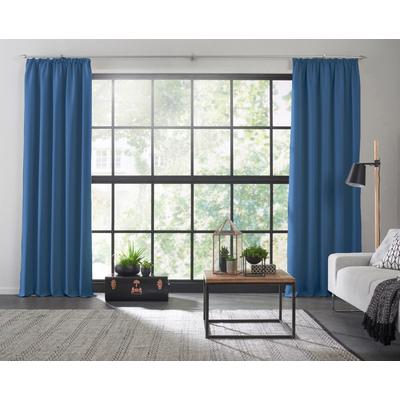 Vorhang WIRTH "Dim out", blau, B:142cm H:245cm, Polyester, Gardinen, nach Maß Image