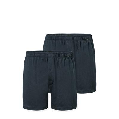 Boxershorts SCHIESSER "Boxershorts Multipacks", Herren, Gr. 14, 804, blau, Single Jersey, Obermaterial: 100% Baumwolle, unifarben, normal, Unterhosen, lockere Passform, mit Eingriff, Gummizug Image