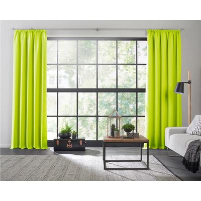Vorhang WIRTH "Dim out", grün (limone), B:142cm H:395cm, Polyester, Gardinen, nach Maß Image