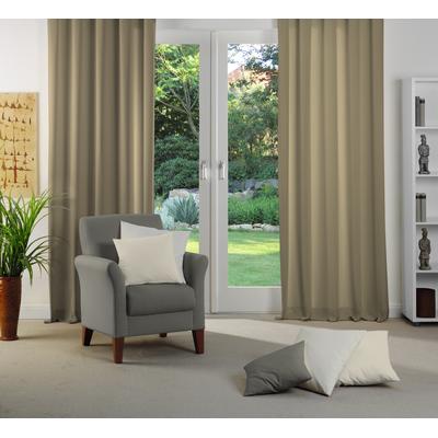 Vorhang WIRTH "Dim out", grau (taupe), B:142cm H:345cm, Polyester, Gardinen, nach Maß Image
