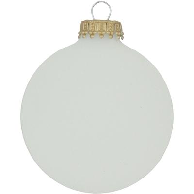 Weihnachtsbaumkugel KREBS GLAS LAUSCHA "CBK70801, Weihnachtsdeko, Christbaumschmuck, Christbaumkugeln Glas", weiß (transparent, weiß), Ø:7cm, Glas, Weihnachtsbaumkugeln, aus Glas Image