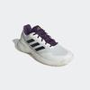 Tennisschuh ADIDAS PERFORMANCE "GAMECOURT 2.0", Gr. 44, core weiß, core schwarz, aurora plum, Textil, Synthetik, sportlich, Schuhe, geeignet für Hartplatz und Sandplatz