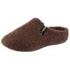 Pantoffel VERBENAS "YORK GALES", Damen, Gr. 40, braun (dunkelbraun), Textil, klassisch, Schuhe, Pantoffel, Hausschuh, Homeslipper zum Schlupfen