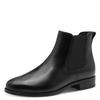 Chelseaboots TAMARIS, Damen, Gr. 39, schwarz, Leder, klassisch, Schuhe, Blockabsatz, Basic, Stiefelette mit Antik Finish