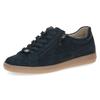 Sneaker CAPRICE, Damen, Gr. 40, blau (dunkelblau), Veloursleder, sportlich, Schuhe, Freizeitschuh, Halbschuh, Schnürer mit Außenreißverschluss