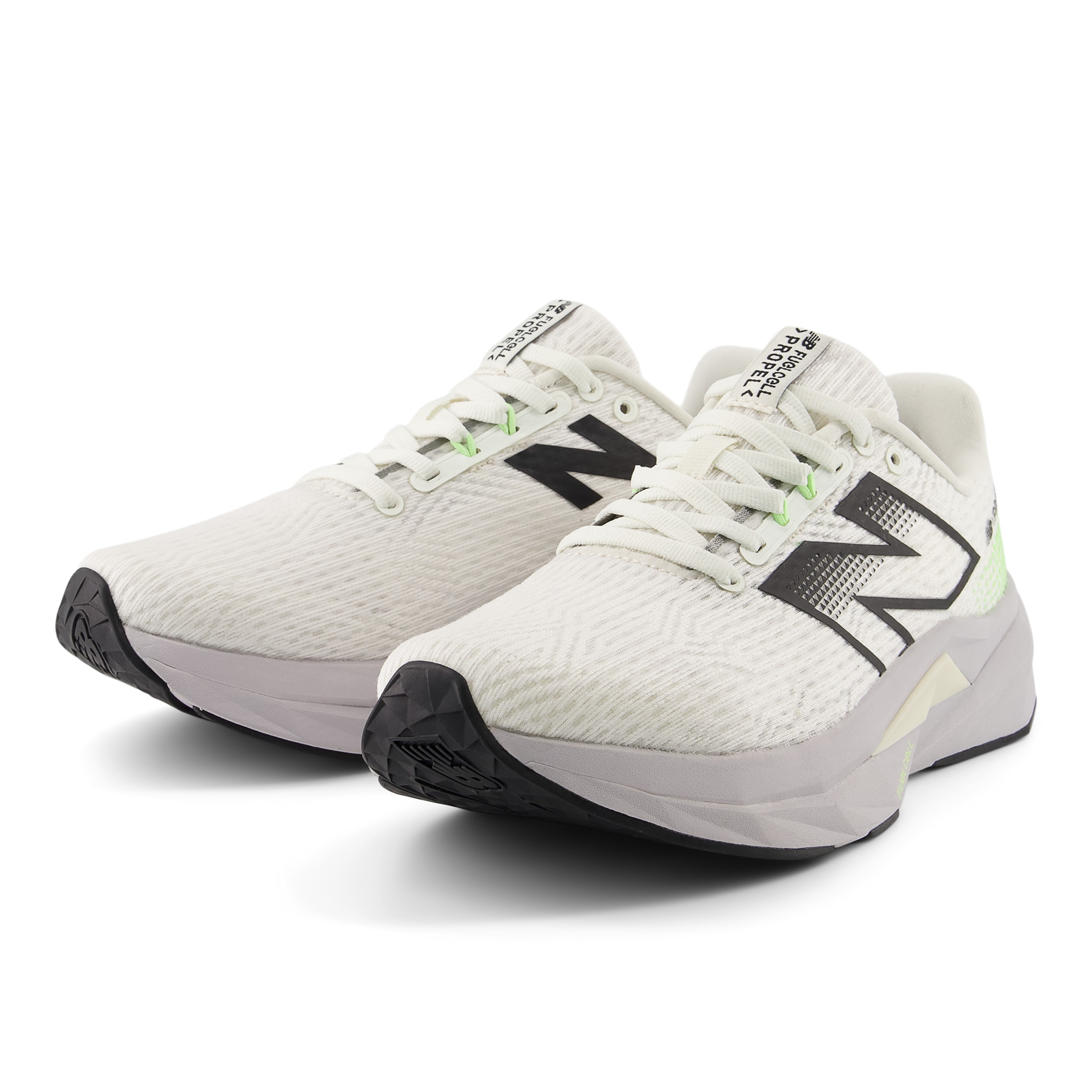 Laufschuh NEW BALANCE "FUELCELL PROPEL V5", Damen, Gr. 40, grau (sea salt, mint flash, pearl grau), Synthetik, Schuhe Laufschuh