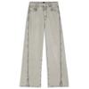 High-waist-Jeans BOSS ORANGE "Marlene High Rise Split Premium Damenmode", Damen, Gr. 30, Länge 32, grau 020, Denim/Jeans, Obermaterial: 53% Baumwolle, 47% Lyocell, casual, Jeans, mit Schlitzen am Saum