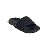Pantolette ADIDAS SPORTSWEAR "ADILETTE NOSHOWER SLIDES", Gr. 46, schwarz (cschwarz, cschwarz, cschwarz), Textil, sportlich, Schuhe