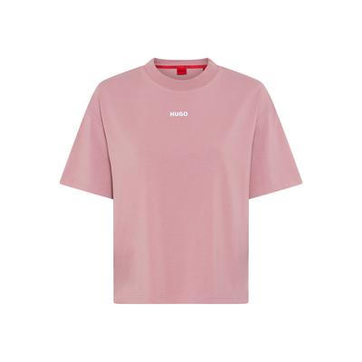 T-Shirt HUGO UNDERWEAR "SHUFFLE_T-SHIRT", Damen, Gr. M, open pink 696, Single Jersey, Obermaterial: 48% Baumwolle, 48% Modal, 4% Elasthan, Basic, Basic, Rundhals, Kurzarm eingesetzt,weit abgestepptes Bündchen, Shirts, mit Rundhalsausschnitt Image