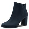 Stiefelette TAMARIS, Damen, Gr. 35, blau (navy), Textil, unifarben, Veloursleder, elegant, Schuhe, Blockabsatz, Abendschuh, Festtagsschuh in veganer Verarbeitung