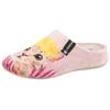 Pantoffel VERBENAS "York Animal Pelo", Damen, Gr. 37, bunt (rosa bunt), Textil, casual, Schuhe, Hausschuh, Clog, Homeslipper mit süßem Katzenmotiv