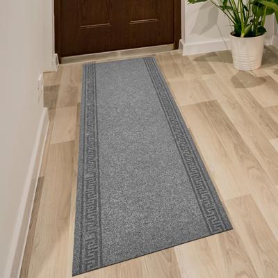 Läufer ANDIAMO "Luan", grau, B:80cm H:7mm L:300cm, Obermaterial: 100% Polypropylen, Teppiche, Schmutzfangläufer, meliert, mit Bordüre, für den Eingangsbereich Image