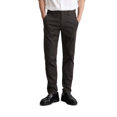 Chinohose MARC O'POLO "aus Bio-Baumwoll-Mix", Herren, Gr. 31, Länge 32, grau (broken graphite), Obermaterial: 98% Baumwolle, 2% Elasthan, unifarben, casual, gerade, unten schmal normal, Hosen Image